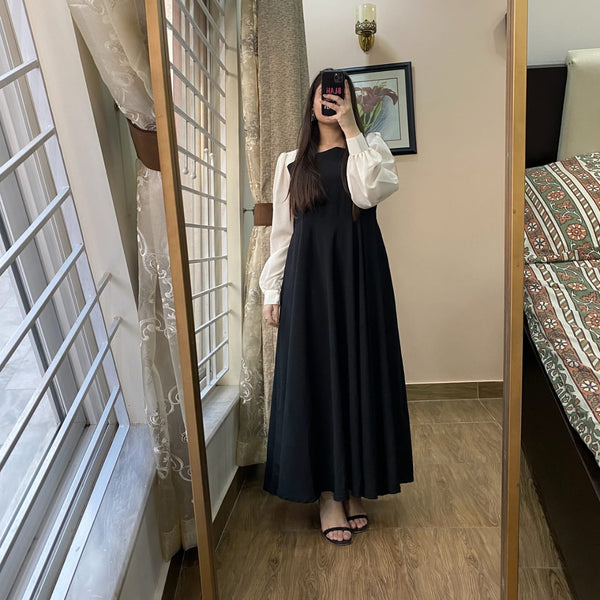 BLACK AND WHITE LOVE LONG MAXI
