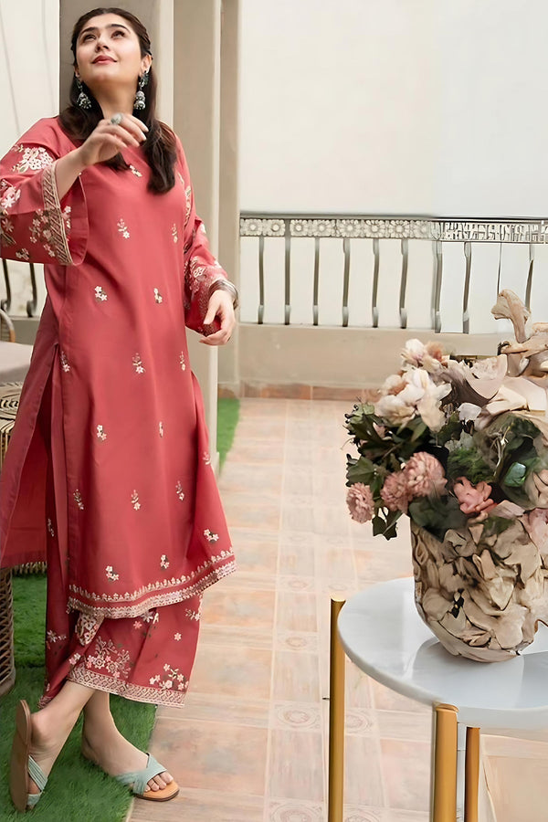 Dure Fishan Embroidered 2Pc