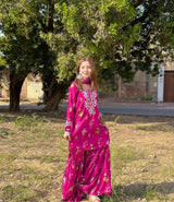 Pinky Embroidery Printed 2Pc