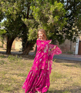 Pinky Embroidery Printed 2Pc