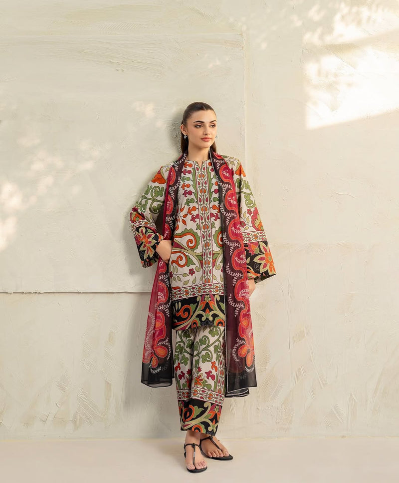 Zufraa Digital Printed Stitched 3Pc