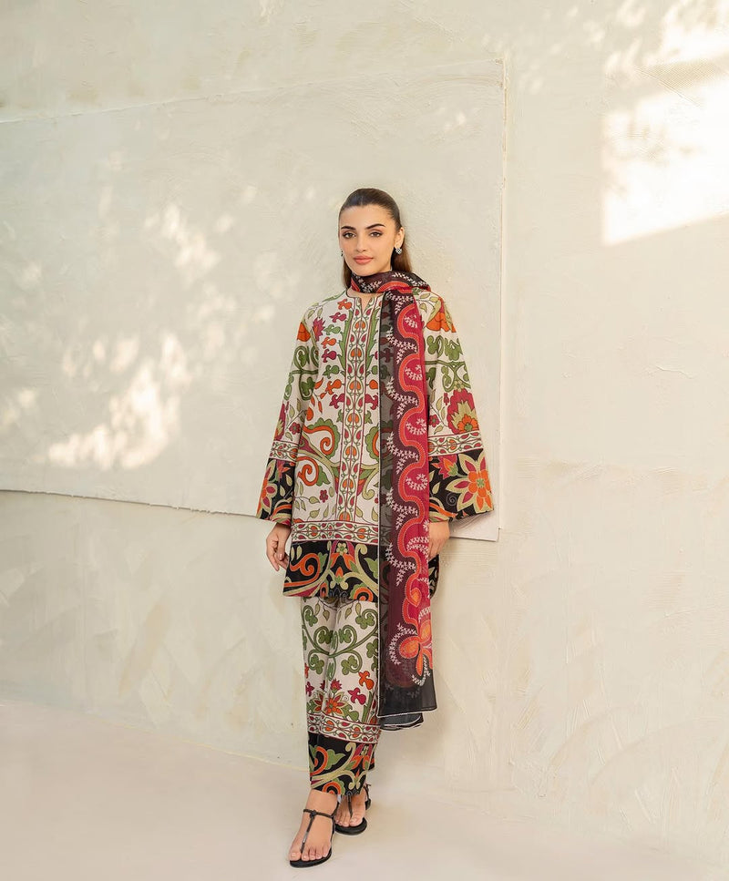Zufraa Digital Printed Stitched 3Pc