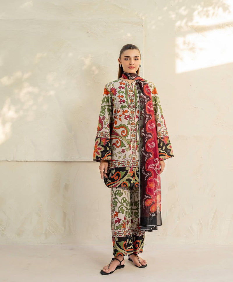 Zufraa Digital Printed Stitched 3Pc