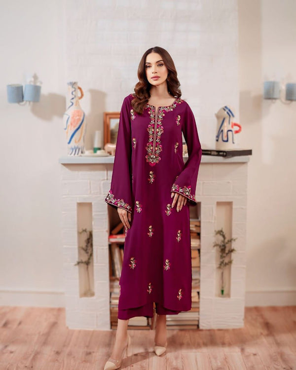 Vintage Embroidered 2PC