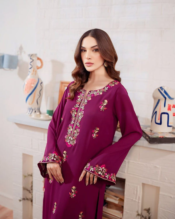 Vintage Embroidered 2PC
