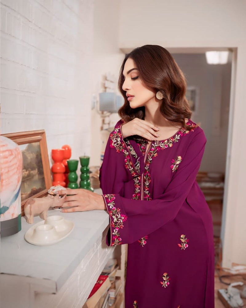 Vintage Embroidered 2PC